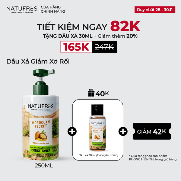 DẦU XẢ Natufres MOROCCAN SECRET - Tinh dầu Argan Morocco