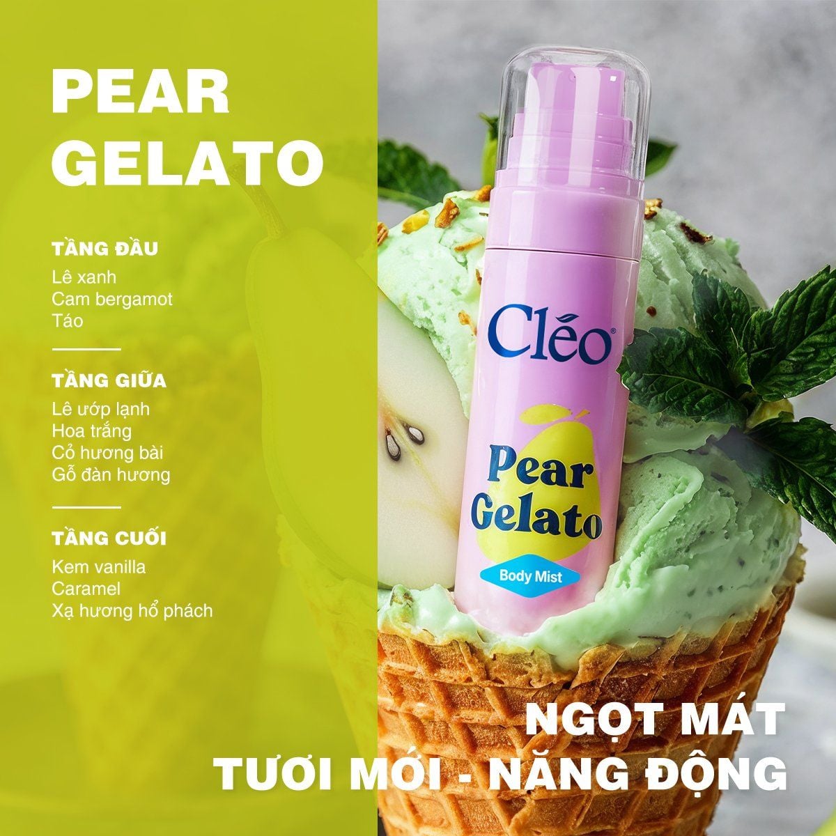  Xịt Thơm Toàn Thân Body Mist Cleo 100ml 