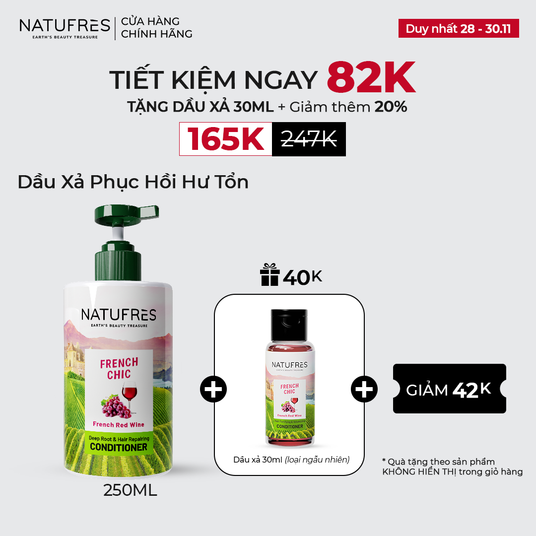 DẦU XẢ Natufres FRENCH CHIC - Rượu vang đỏ BORDEAUX