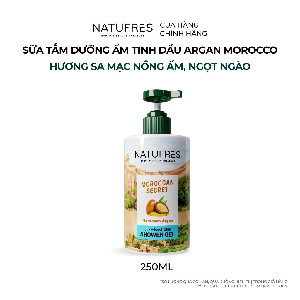  Sữa Tắm Natufres Moroccan Secret Tinh Dầu Argan Morocco 