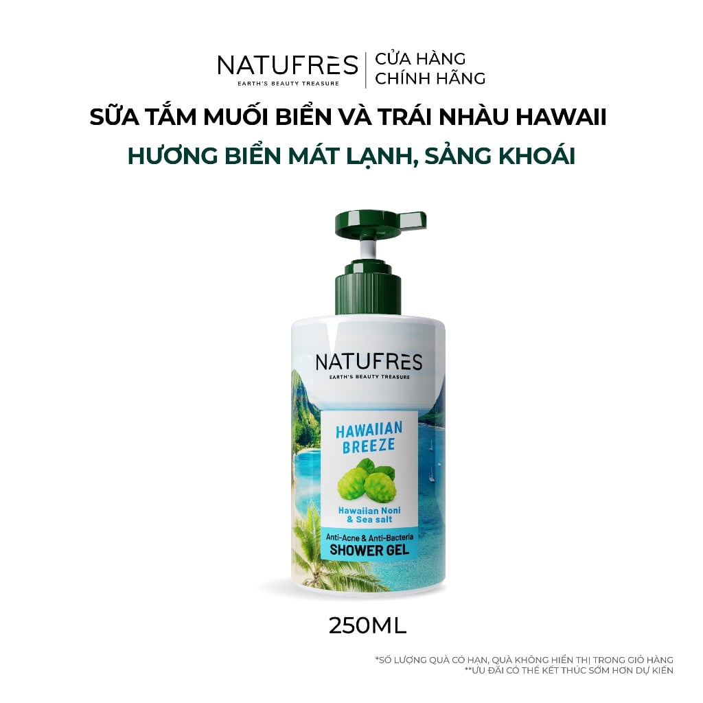  Sữa Tắm Natufres Hawaiian Breeze Muối Biển & Trái Nhàu Hawaii 