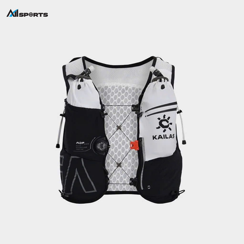 KAILAS - FUGA AIR 8 IV - BLACK WHITE - KA2454006.BLACK - Balo Vest nước chạy bộ địa hình