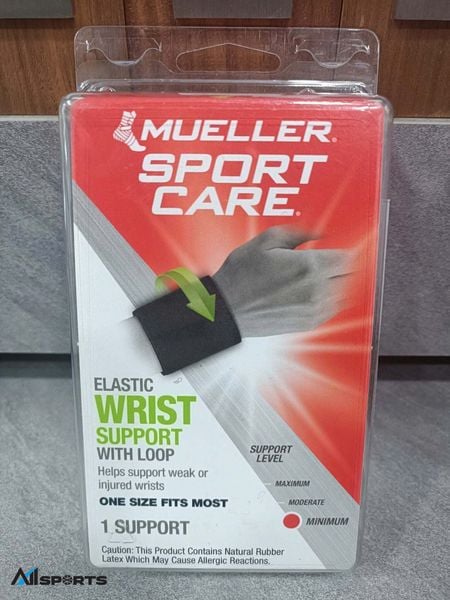 BĂNG CỔ TAY ĐÀN HỒI – HỖ TRỢ HIỆU Mueller Elastic Wrist Support With Loop (1 chiếc/ hộp) - ML.961