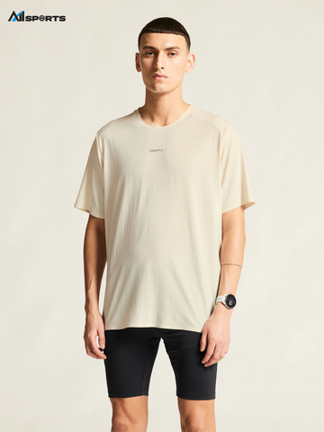 CRAFT - HYPERVENT TEE (M) - TOFU - C17277-1050 - Áo thun thể thao nam