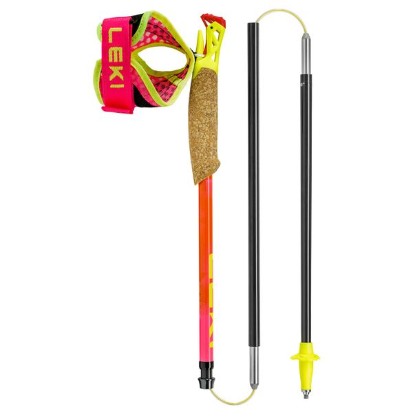 Gậy leo núi LEKI Gậy Chạy Địa Hình LEKI Ultratrail FX.One Superlite - Bright Red/Violet/Neon Yellow - 65625842