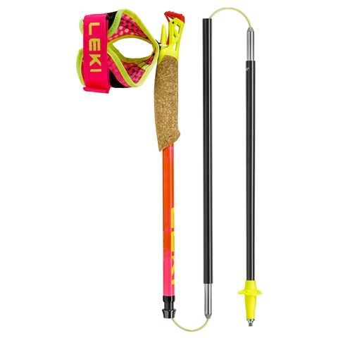 Gậy leo núi LEKI Gậy Chạy Địa Hình LEKI Ultratrail FX.One Superlite - Bright Red/Violet/Neon Yellow - 65625842