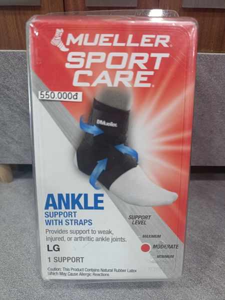BĂNG MẮT CÁ HỖ TRỢ CÓ DÂY ĐAI HIỆU Mueller Ankle Support With Straps (1 Chiếc/Hộp ) - ML.965