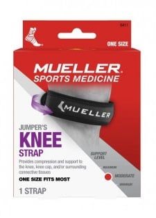 DÂY QUAY ĐẦU GỐI CHO VĐV HAY BẬT NHẢY HIỆU Mueller Knee Strap (1 Chiếc/Hộp) - ML.6411