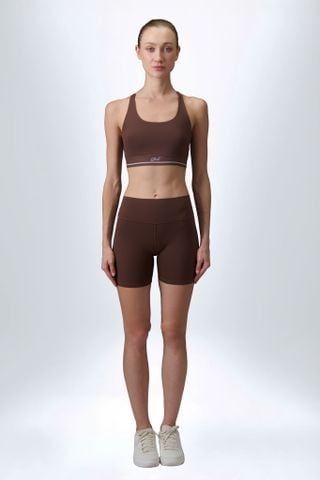 Áo Bra Croptop Thể Thao Dây Lưng PILI – Màu Nâu