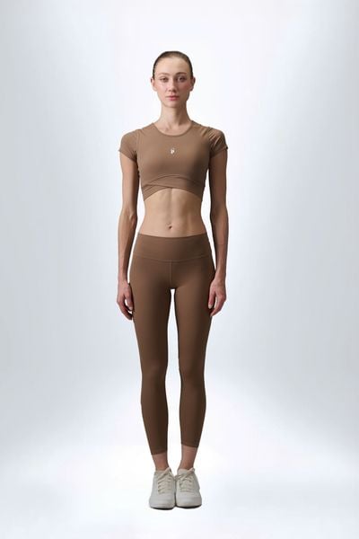 Áo Bra Thể Thao Nữ Cao Cấp PILI Form Ôm Body, Tôn Dáng – Màu Nâu