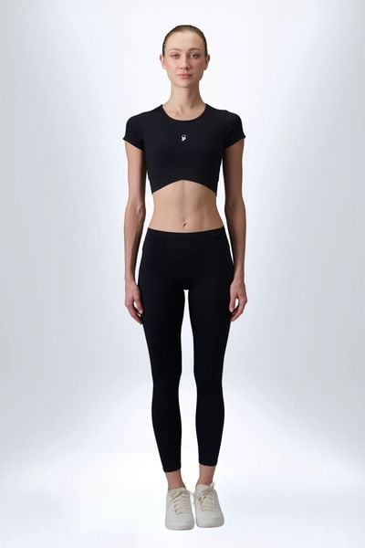 Quần Legging Thể Thao Nữ Co Giãn PILI – Màu Đen