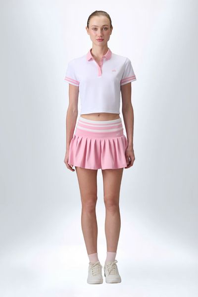 Áo Polo Nữ PILI Form Dáng Croptop – Màu Hồng