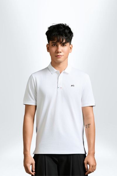 Áo Polo Thể Thao PILI Basic Tôn Dáng – Màu Trắng