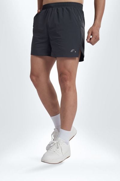 Quần Short Running Bắp Đùi Ống Nhỏ Xẻ Tà PILI – Màu Xám đậm