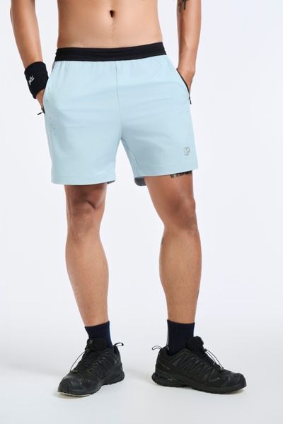 Quần Short Nam 2 Lớp PILI Phối Dây Kéo Túi – Màu Xanh dương