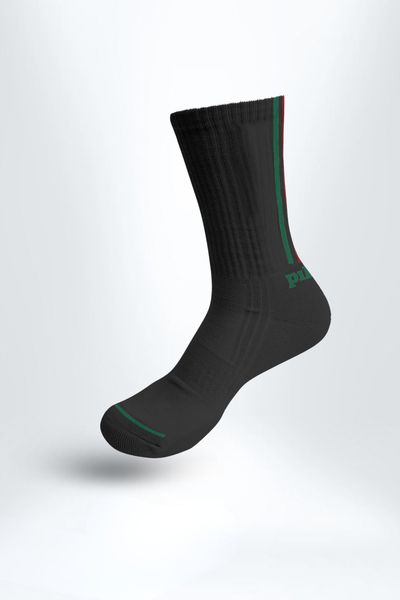 Combo 3 Đôi Tất Cổ Cao Kẻ Sọc Unisex PILI – Màu Đen