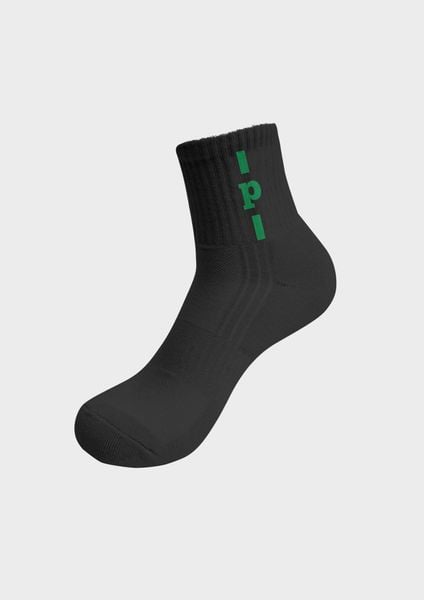 Combo 3 Đôi Tất Cổ Trung Chữ P Unisex PILI – Màu Đen