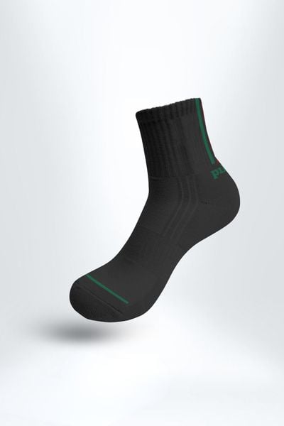 Combo 3 Đôi Tất Cổ Trung Kẻ Sọc Unisex PILI – Màu Đen