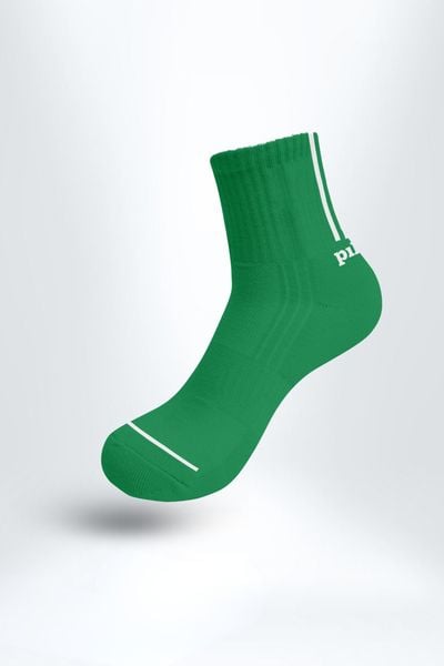 Combo 3 Đôi Tất Cổ Trung Kẻ Sọc Unisex PILI – Màu Xanh lá