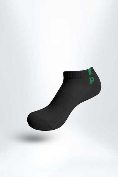 Combo 3 Đôi Tất Cổ Thấp Chữ P Unisex PILI – Màu Đen