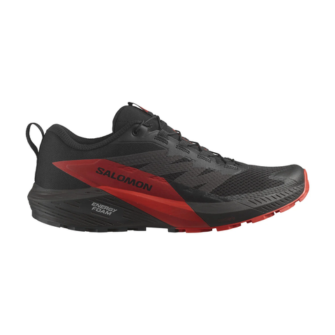 SALOMON - SENSE RIDE 5 - BK/FIERY - L47214300 - Giày Thể Thao Chạy Bộ Đia Hình Nam