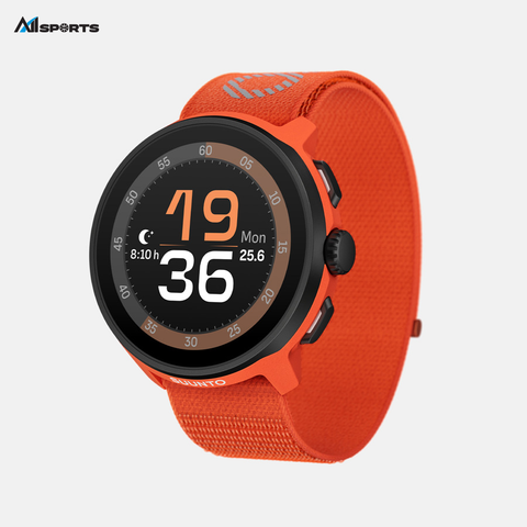 ĐỒNG HỒ THỂ THAO - SUUNTO RUN - Viền THÉP - CORAL ORANGE - CÓ ĐỊNH VỊ GPS