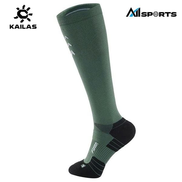 TẤT / VỚ dài chạy bộ Nữ Kailas High-cut Running Socks Women's  - KH2302209.GREEN