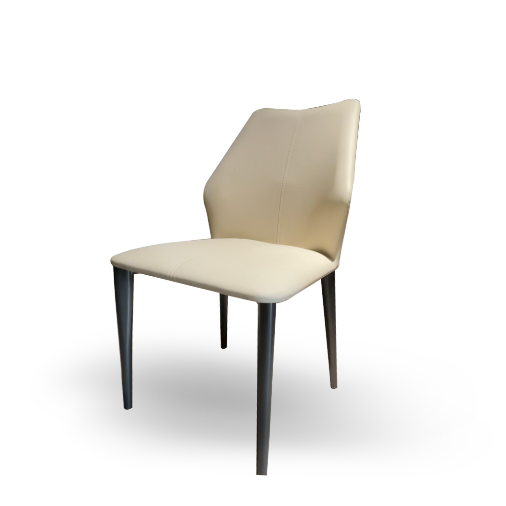  Ghế ăn, da CN màu kaki, chân kim loại, 46*60*84(45)cm 