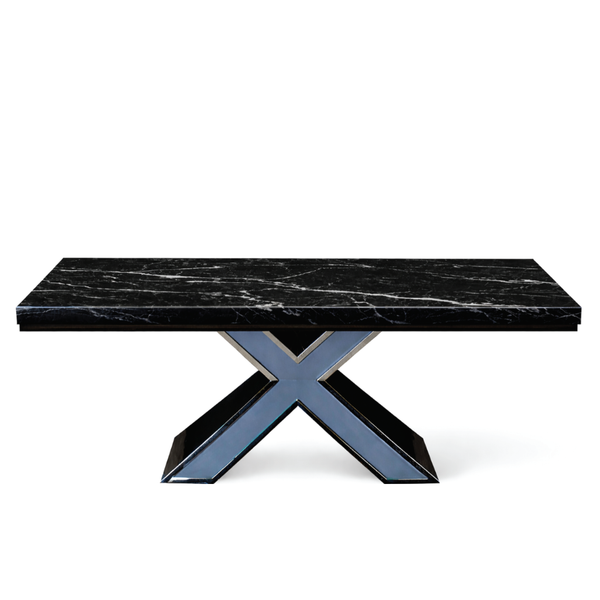  Bàn ăn, đá Black marquina marble, 2200*1000*750mm 
