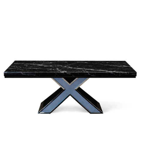  Bàn ăn, đá Black marquina marble, 2200*1000*750mm 