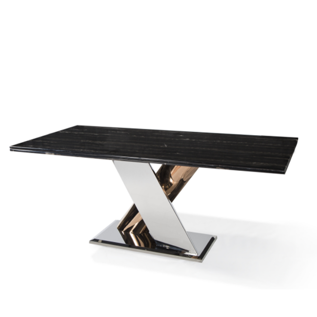  Bàn ăn, đá Silver Dargon marble, 2400*1200*750, Đen 