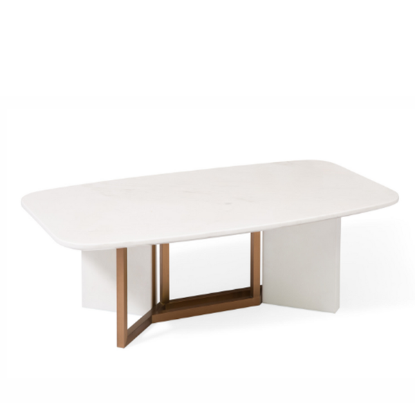  Bàn salon, đá trắng Jazz white marble, 1400*800*400mm 