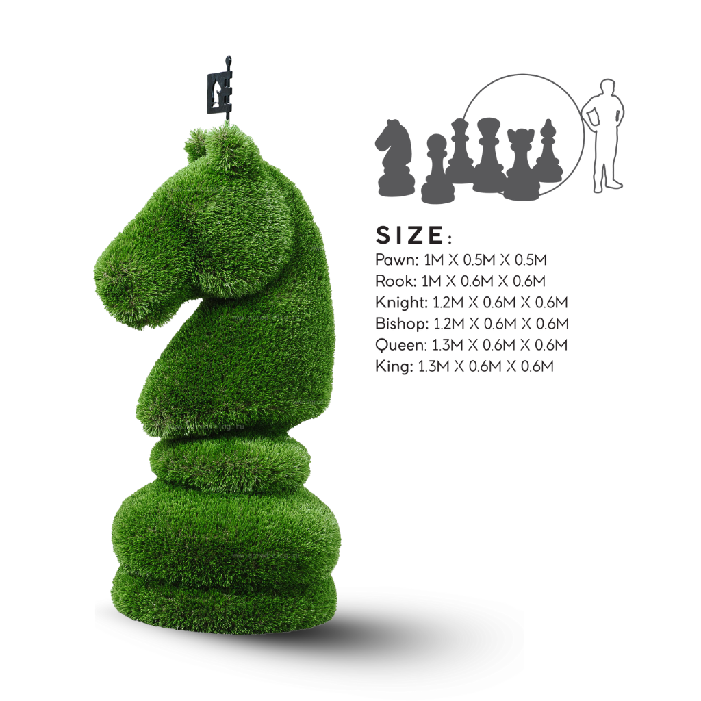  Mô hình TT, Quân cờ vua: Mã, 1,2h*0,6d*0,6w m 