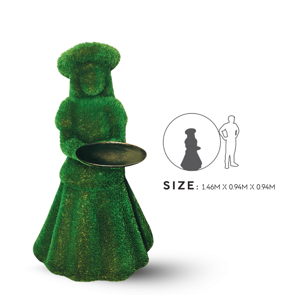  Mô hình TT, hình cô gái cầm khay (T3-1123),1,46h*0,94d*0,9w m 