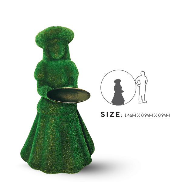  Mô hình TT, hình cô gái cầm khay (T3-1123),1,46h*0,94d*0,9w m 