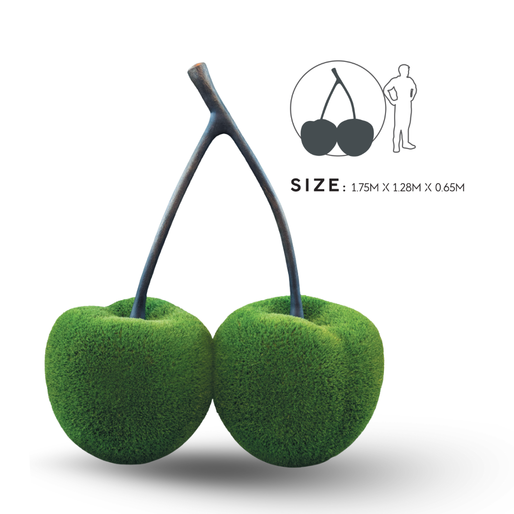  Mô hình TT, hình cặp Cherries, 1,7h*1,2d*0,65w m 