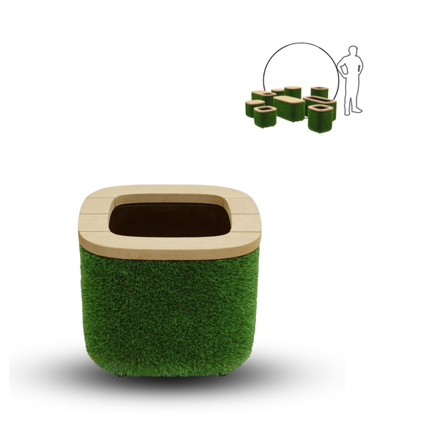  Mô hình TT, chậu hoa vuông nhỏ (T3-1255), 40h*40d*36w cm 