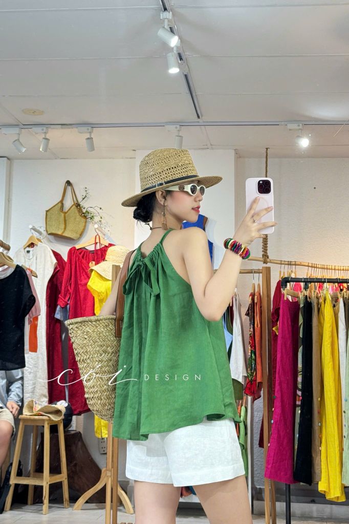 Áo yếm linen tưng premium Cói Design