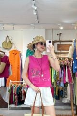 Áo nút bọc màu Vườn Hoa Trong Túi tưng premium Cói Design