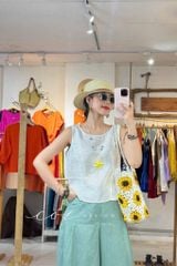 Quần xếp ly 2 túi sau linen tưng premium Cói Design