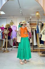 Áo thêu tay Giỏ Hoa Nhỏ ( khuy dây) Cói Design