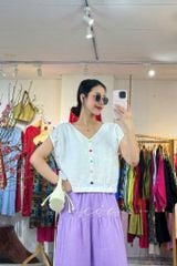 Quần 1 tầng suông lưng thun linen tưng premium Cói Design