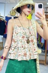 Áo 2 dây bèo linen tưng premium Cói Design