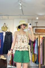 Áo 2 dây bèo linen tưng premium Cói Design