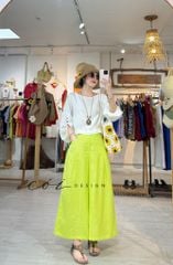 Quần xếp ly 2 túi sau linen tưng premium Cói Design