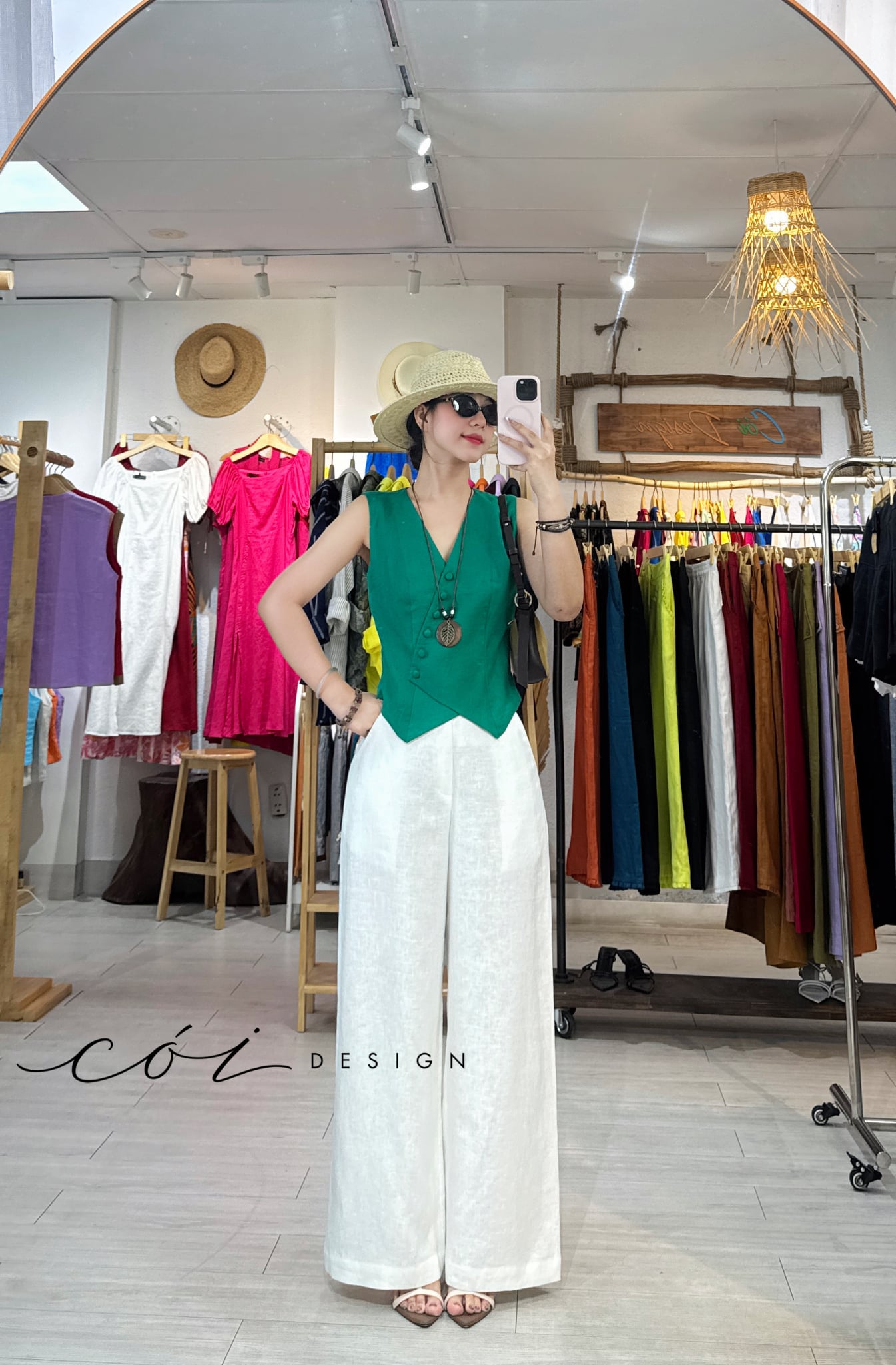 Quần suông linen tưng premium Cói Design