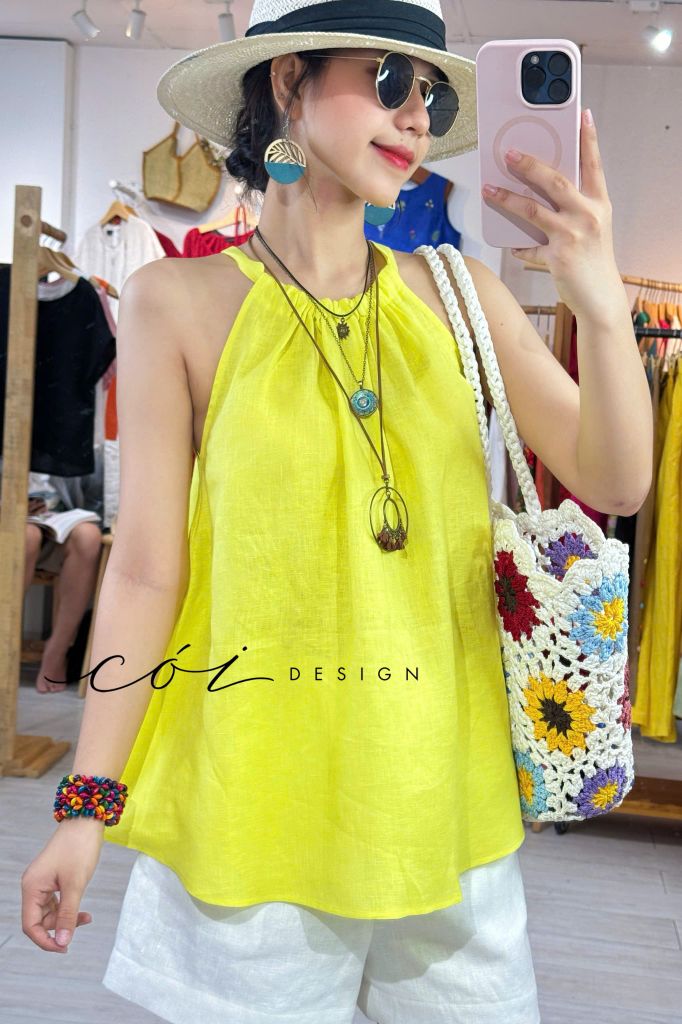 Áo yếm linen tưng premium Cói Design