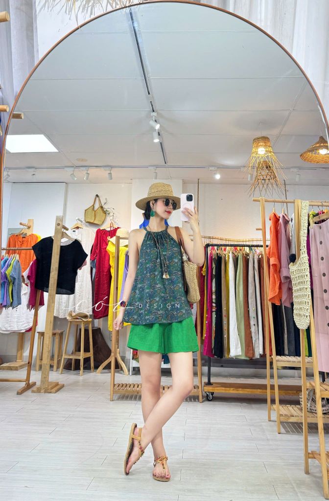 Áo yếm linen tưng premium Cói Design