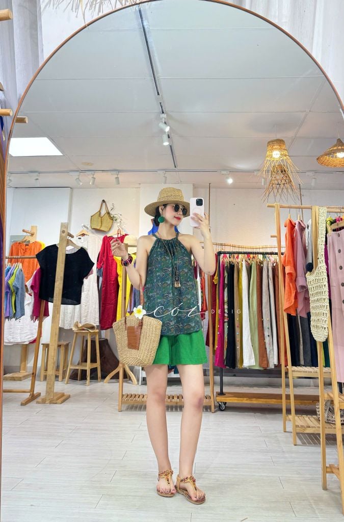 Áo yếm linen tưng premium Cói Design