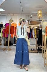 Quần xếp ly 2 túi sau linen tưng premium Cói Design